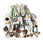 Vintage 1kg Ethnic Tribal Carved Bovine Bone African Jewellery Bundle Necklace