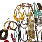 Vintage 1kg African Tribal Jewellery Bundle Carved Bovine Bone Necklaces