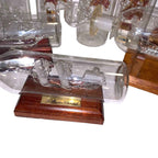 Bundle of 10 Glass Ships in Bottles Mayflower HMS Churchill Nautical Collection