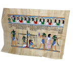 5x Egyptian Papyrus Hand Paintings - Isis Hathor Nefertari Cleopatra VII Art Lot Paintings by TheVoyageBird