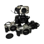 Vintage Bundle of 5 35mm SL R Cameras Canon EOS 300 500 1000F Minolta Vectis S-1