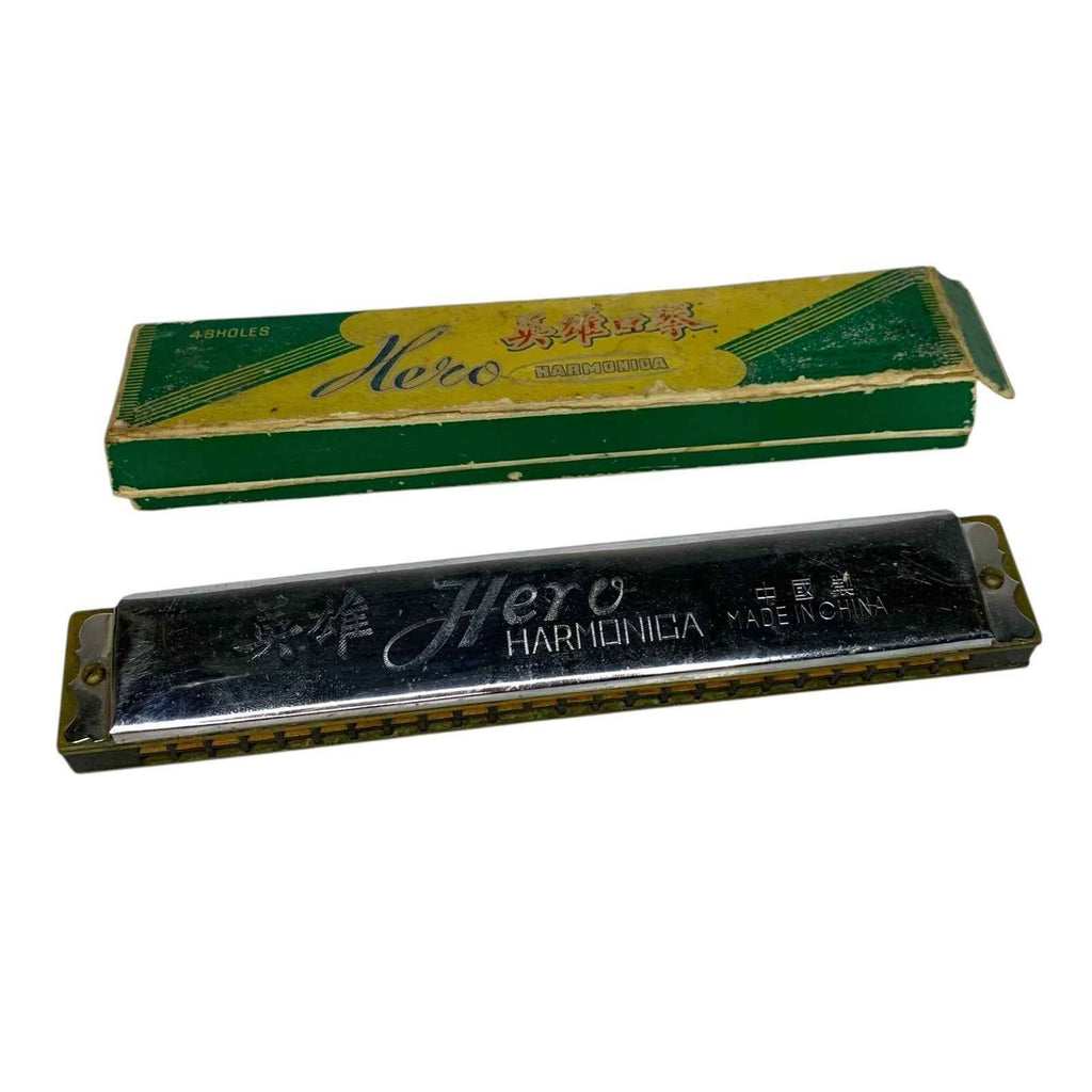 Hero 48 Hole Harmonica Metal Plastic Mouth Organ Made in China Music Good Cond