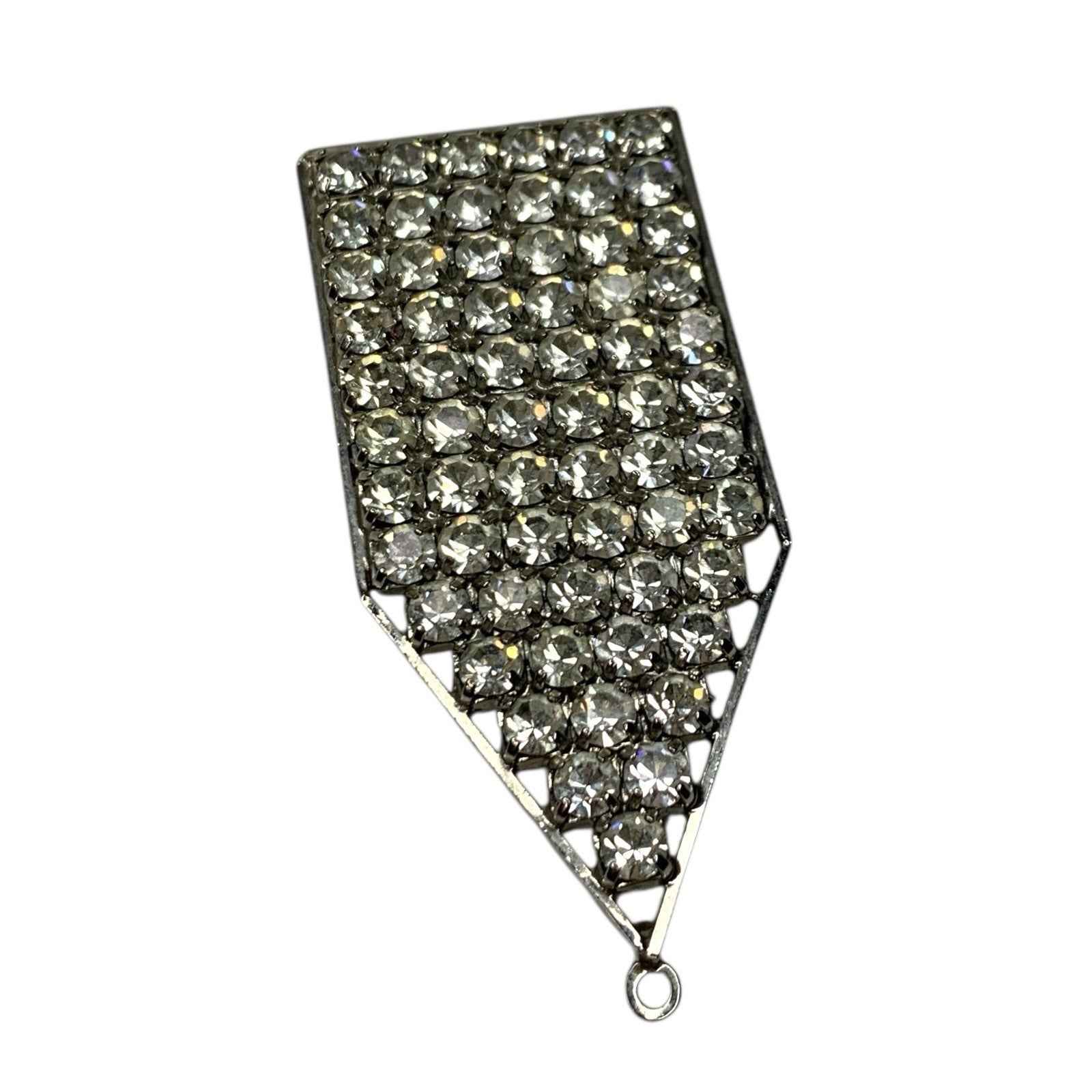 Jutta Reissig Hamburg Germany Brooch Pendant with Rhinestones - Very Rare