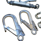 SpanSet TP-130 11335 Safety Lanyard Twin Leg 2 Scaffold Hooks 2 Carabiners