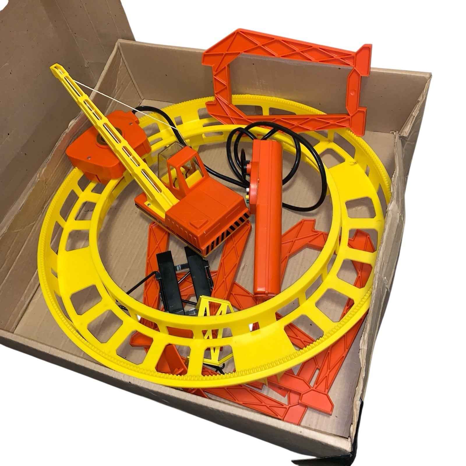 Vintage Portico Rico Electric Drive Gantry Crane Construction Toy Boxed - Rare