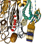 Vintage 1kg African Tribal Jewellery Bundle Carved Bovine Bone Necklaces