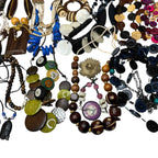 1kg Natural Ethnic Tribal Style Jewellery Bundle Mixed Lot Wood Bovine Bone