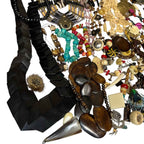 1.5kg Ethnic Tribal Jewellery Bundle Wood Bovine Bone Findings Job Lot