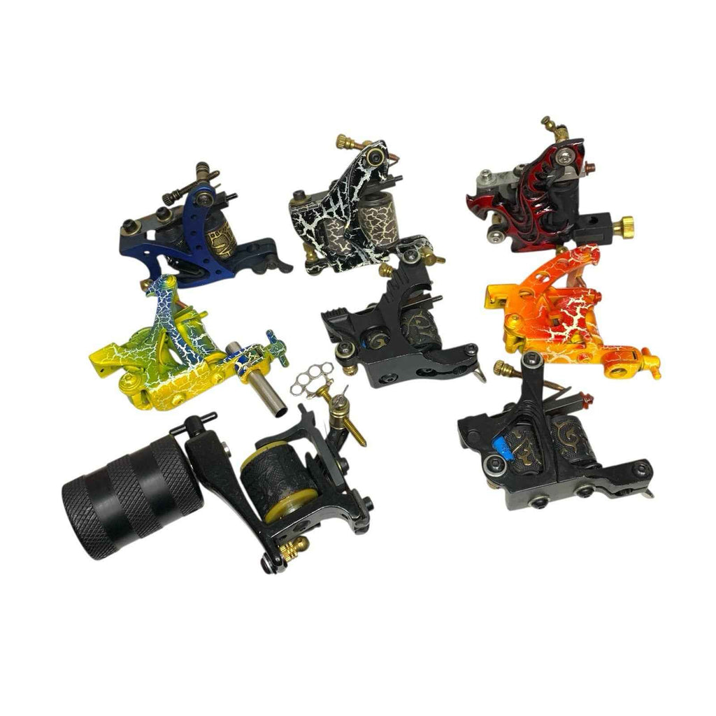 Bundle Joblot 8x Coil Tattoo Machines Guns Liner Shader Set Mixed Colours