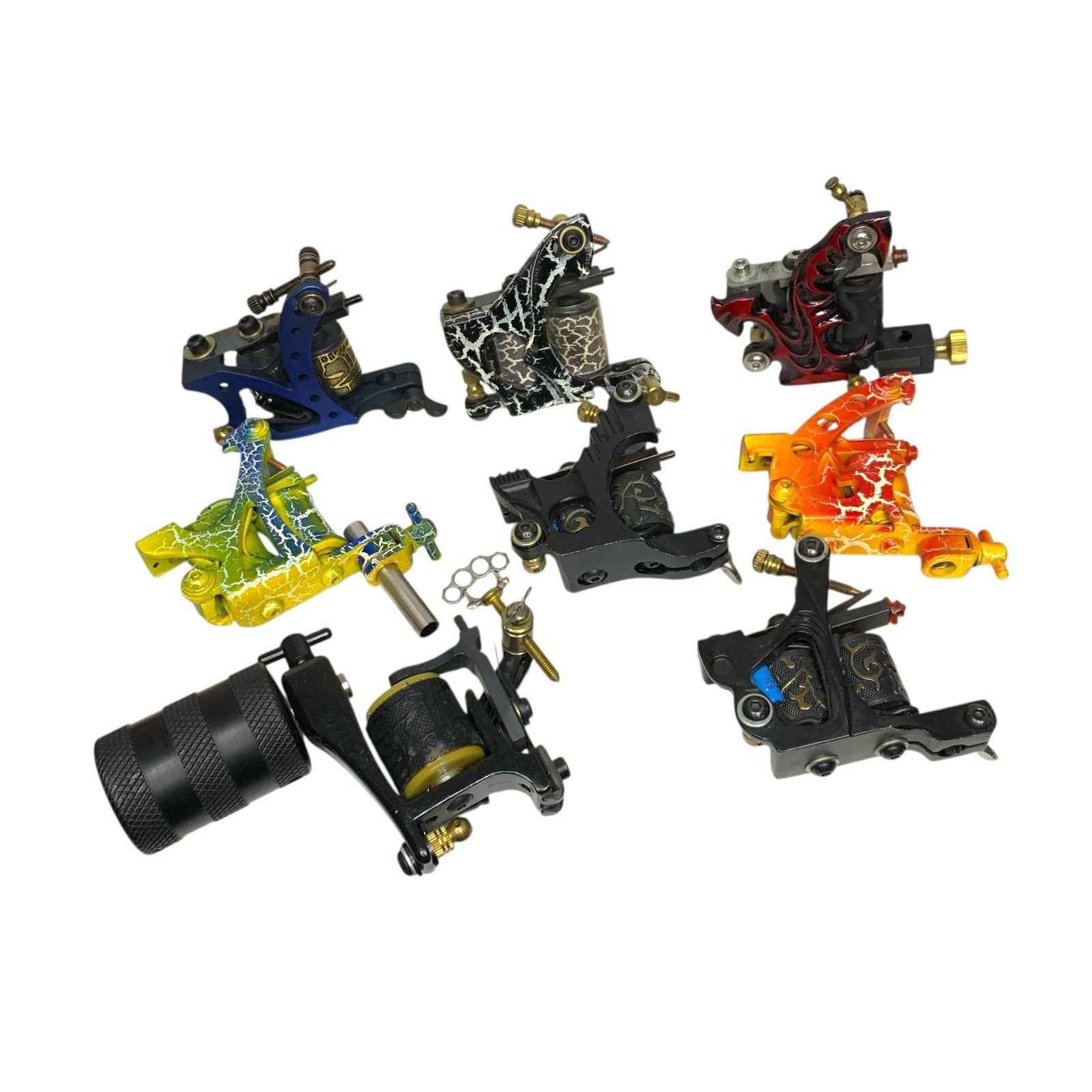 Bundle Joblot 8x Coil Tattoo Machines Guns Liner Shader Set Mixed Colours