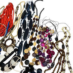 1kg Natural Ethnic Tribal Style Jewellery Bundle Mixed Lot Wood Bovine Bone