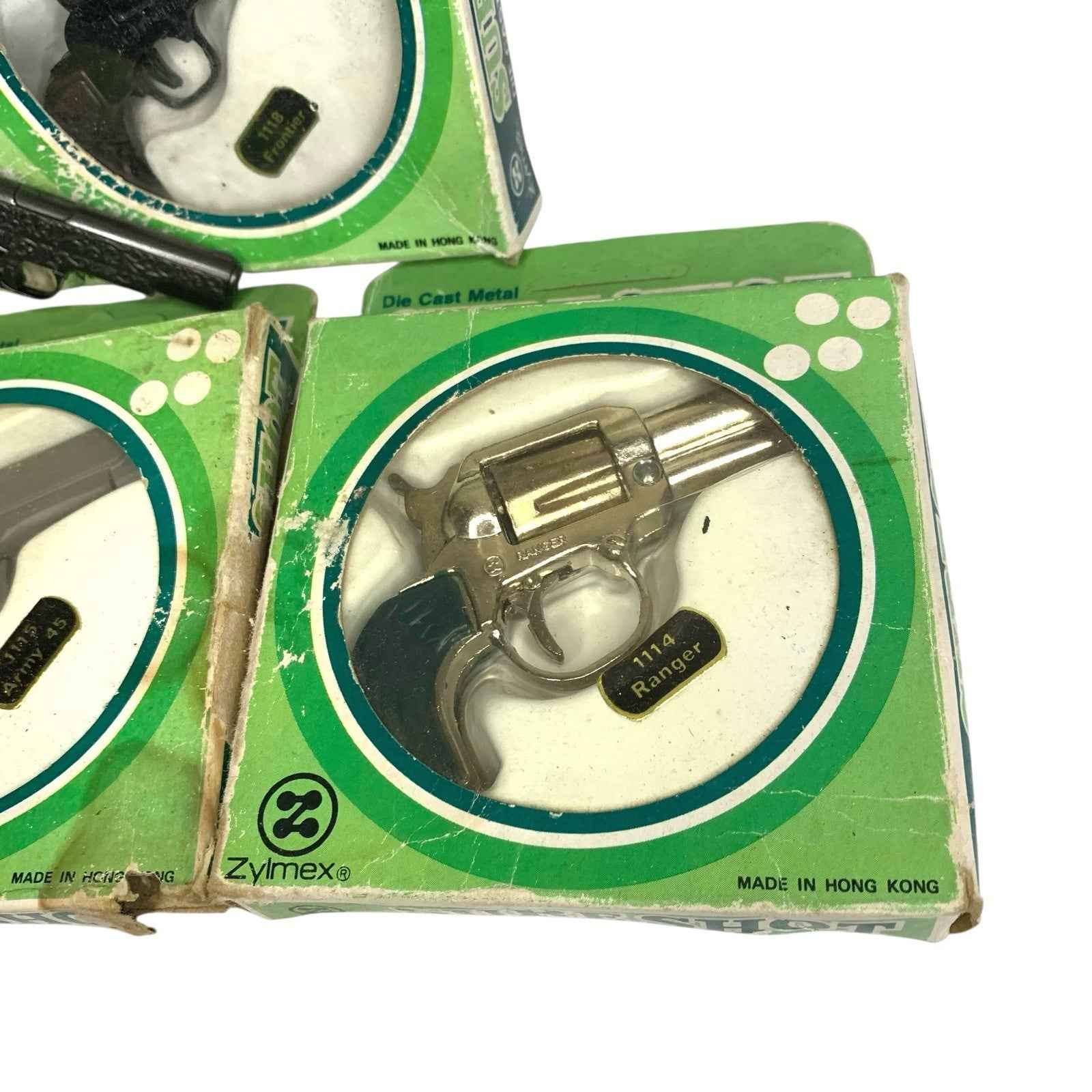 Vintage Bundle 6x Sure Shot Die Cast Mini Cap Gun by Zylmex 5 Boxed