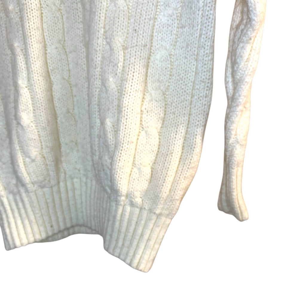Readers Cable Knitted Jumper in White Size M 38"-40" Cricket 100% Acrylic