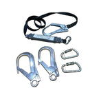 SpanSet TP-130 11335 Safety Lanyard Twin Leg 2 Scaffold Hooks 2 Carabiners