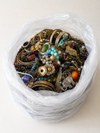 Bulk Vintage Costume Jewellery Job Lot, Raw Mixed Reseller & Craft Stock 1kg–100kg