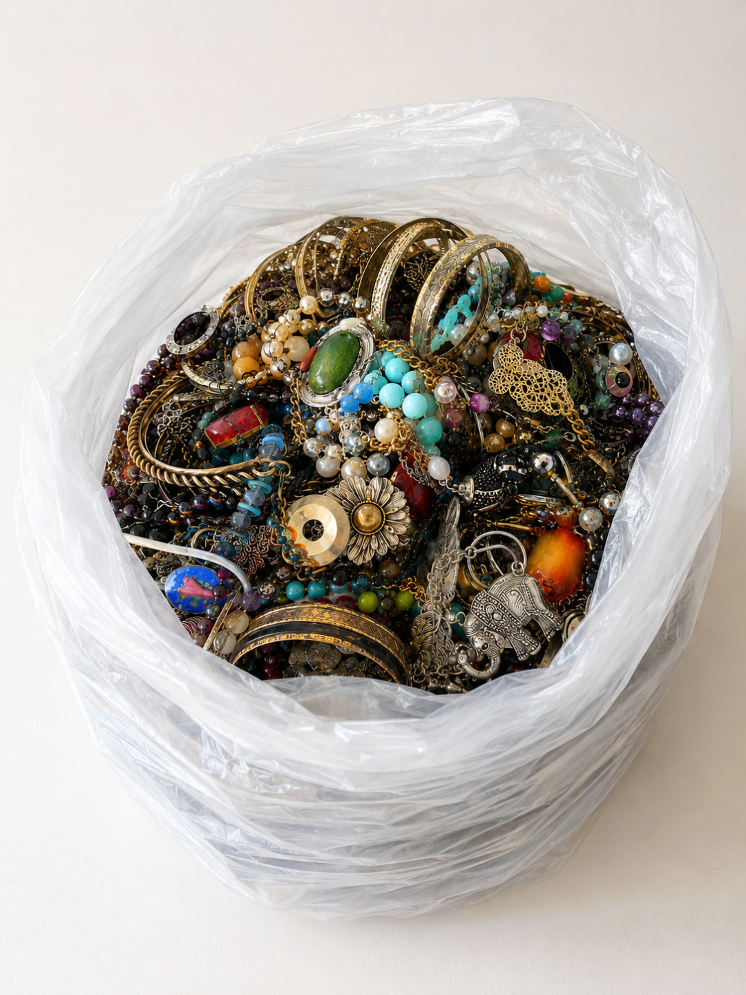Bulk Vintage Costume Jewellery Job Lot, Raw Mixed Reseller & Craft Stock 1kg–100kg