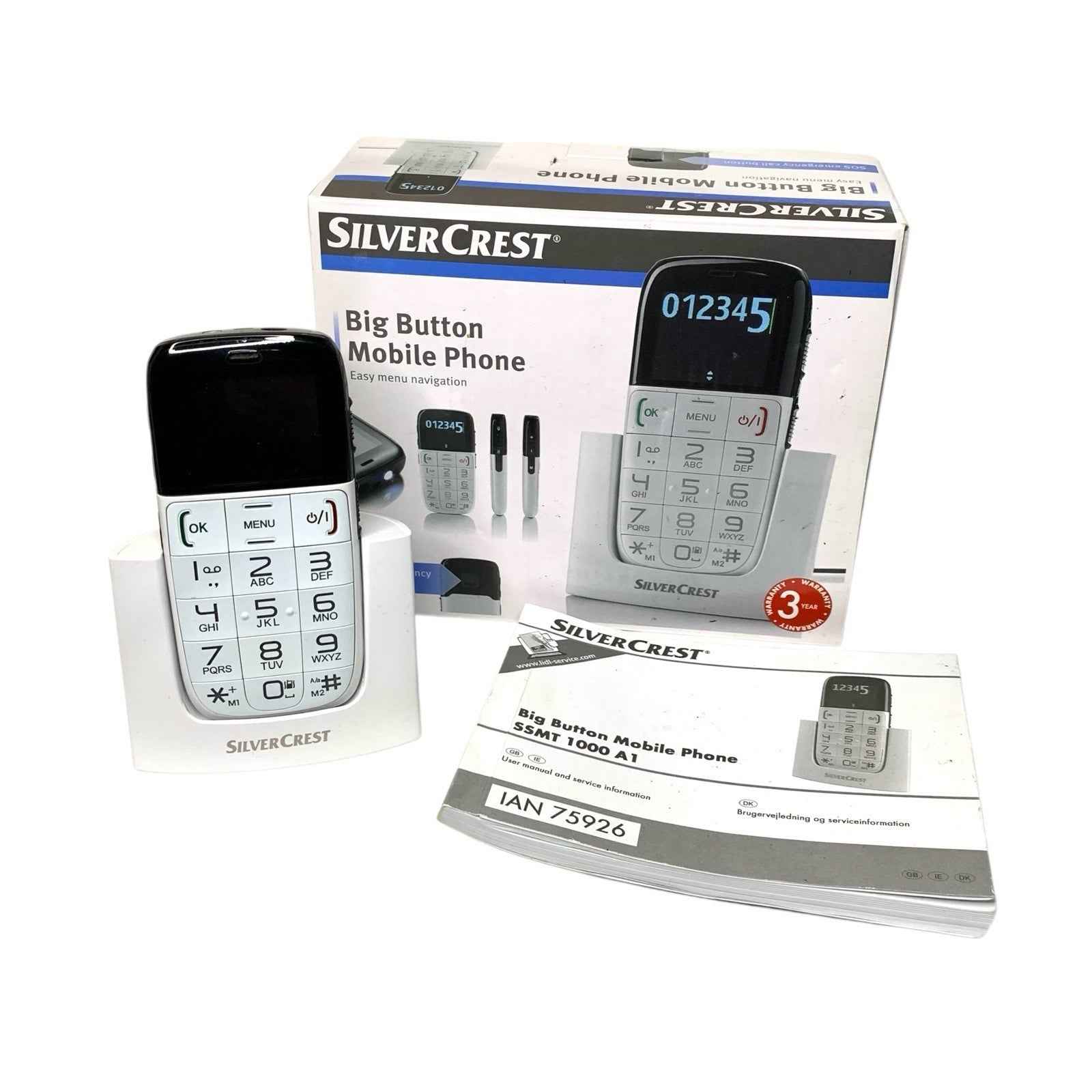 Silvercrest Big Button Mobile Phone SSMT 1000 A1 - Boxed