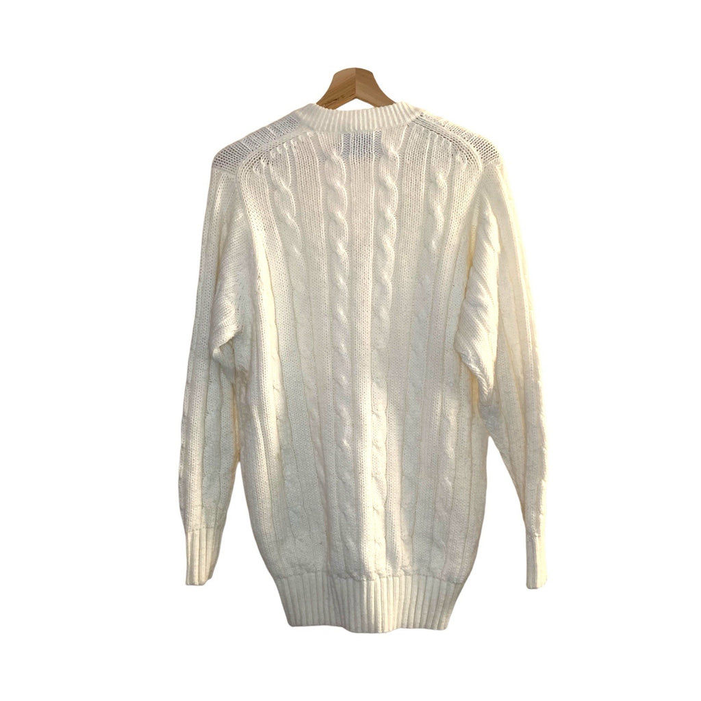 Readers Cable Knitted Jumper in White Size M 38"-40" Cricket 100% Acrylic