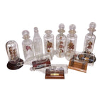 Bundle of 10 Glass Ships in Bottles Mayflower HMS Churchill Nautical Collection