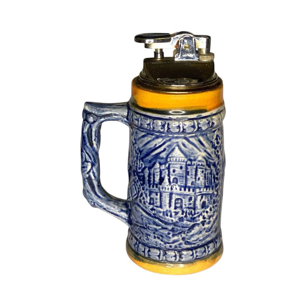 Vintage Channel Islands Condor Boat Beer Stein Gas Table Lighter Working Spark