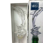 Vintage Mikasa Crystal Dolphin Decanter Perfume Bottle Stopper Boxed