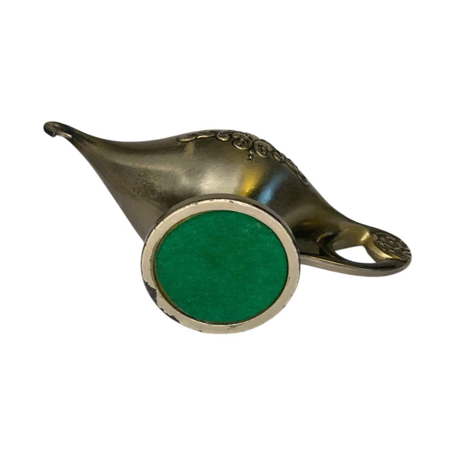 Vintage Gold Tone Brass Aladdin Genie Lamp Table Lighter Ornate Figural Japan