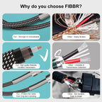 8m Pro Guitar Cable Straight Stereo Audio Amp Lead 1/4" 6.35mm - Braided Tweed Cables, Leads & Connectors by TheVoyageBird