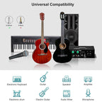 8m Pro Guitar Cable Straight Stereo Audio Amp Lead 1/4" 6.35mm - Braided Tweed Cables, Leads & Connectors by TheVoyageBird