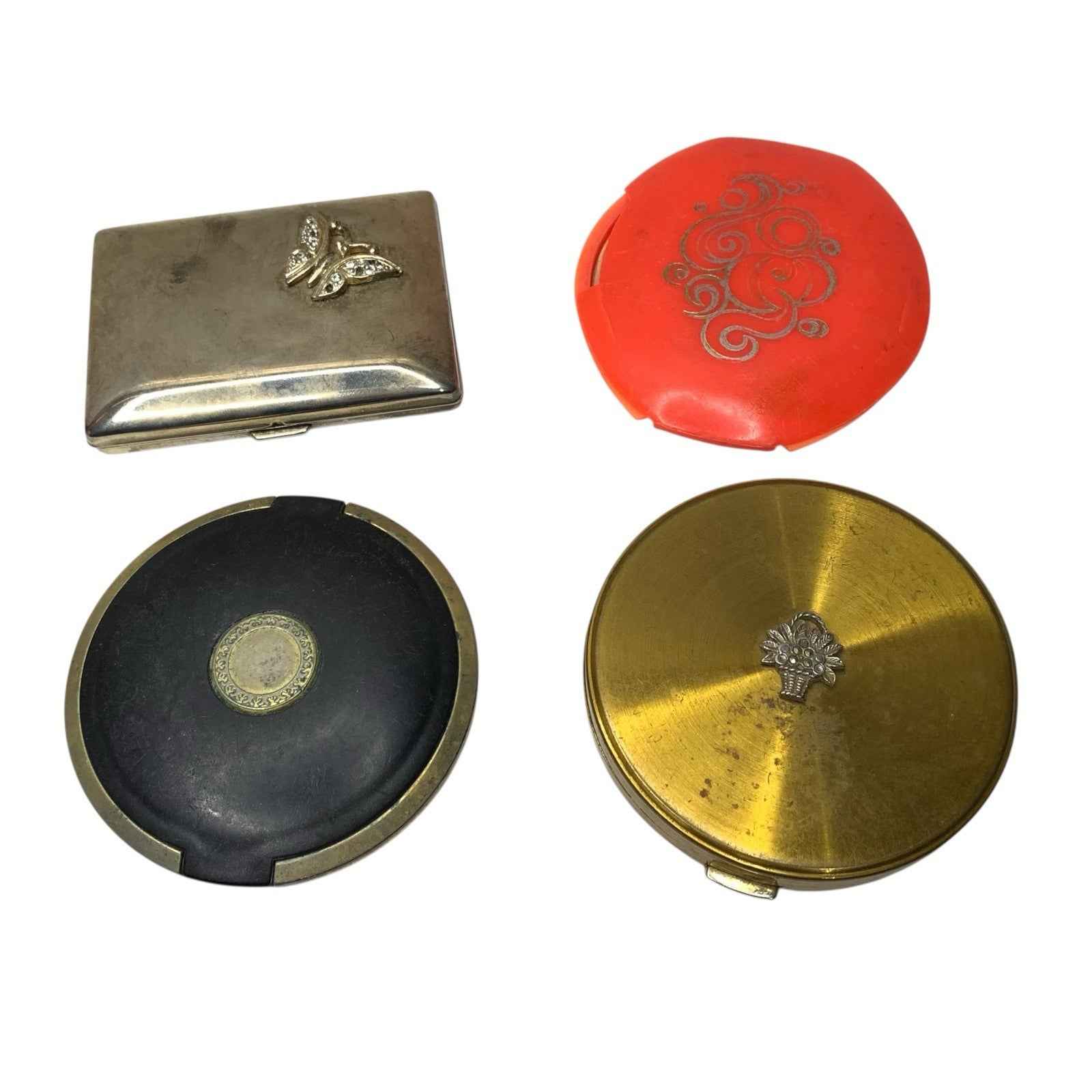 Bundle 4x Vintage Compact Mirrors & Powder Foundations Helena Rubinstein Mix