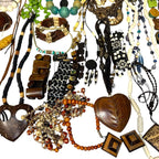 Vintage 1kg Ethnic Tribal Carved Bovine Bone African Jewellery Bundle Necklace