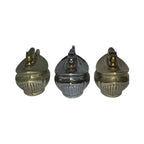 3x Mosda Period Series Silver Plated Table Lighters Gold & Silver Tone