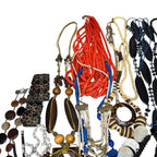 1kg Natural Ethnic Tribal Style Jewellery Bundle Mixed Lot Wood Bovine Bone