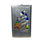 WW2 Trench Art Aluminium Cigarette Case Mosque & Ship Egypt N. Africa c.1943 –47