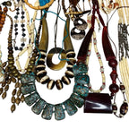 1kg Natural Ethnic Tribal Jewellery Bundle Wood Bovine Bone Mixed Lot