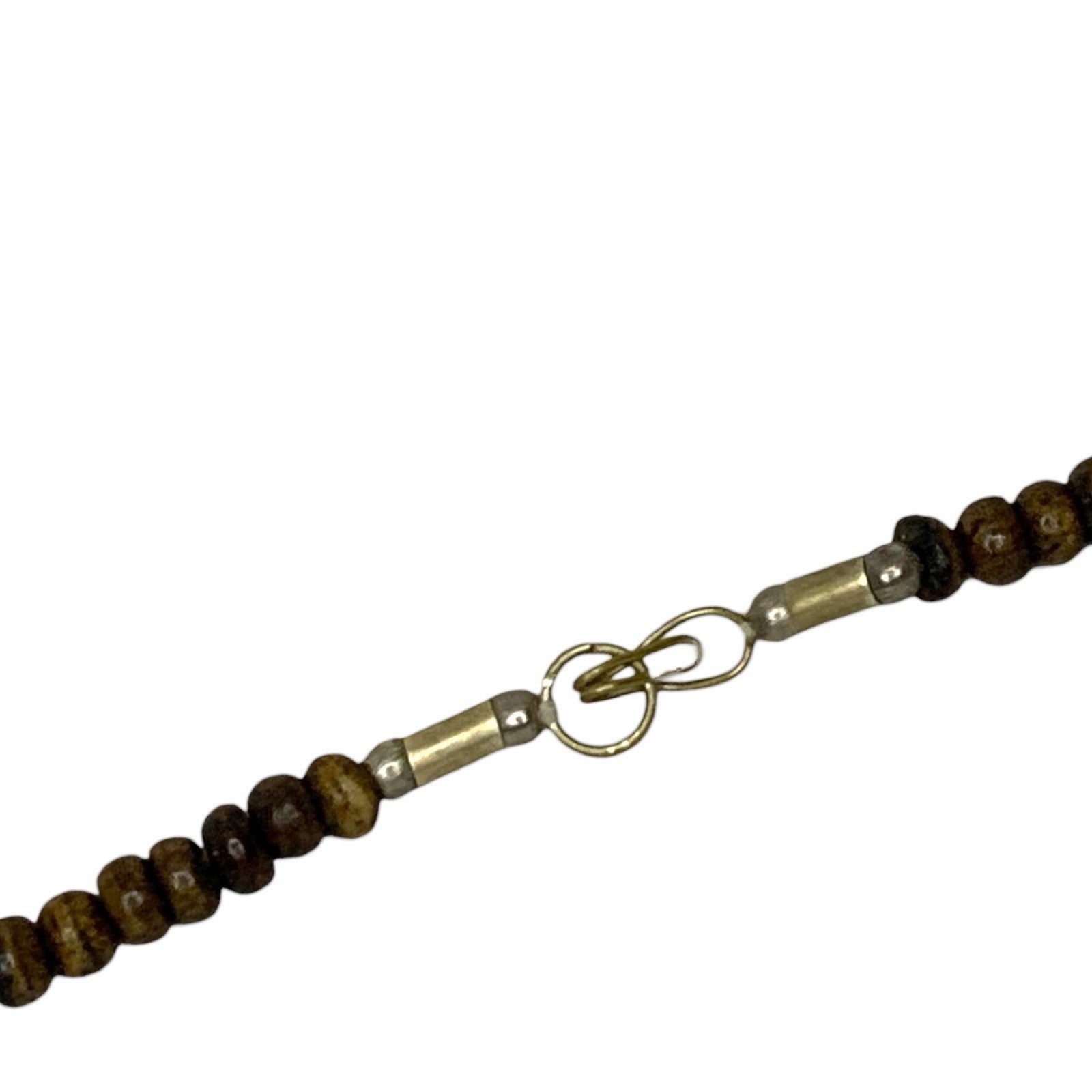 Interesting Vintage Ethnic North African Necklace - Polished Smooth Flat Beads