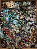 Bulk Vintage Costume Jewellery Job Lot, Raw Mixed Reseller & Craft Stock 1kg–100kg