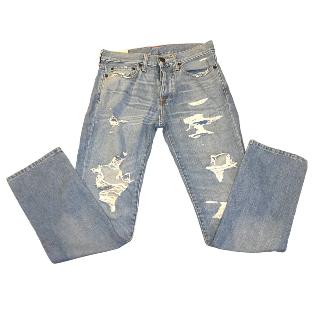 Abercrombie & Fitch Distressed Ripped Jeans Size W28 x L30 Light Blue Jeans by TheVoyageBird
