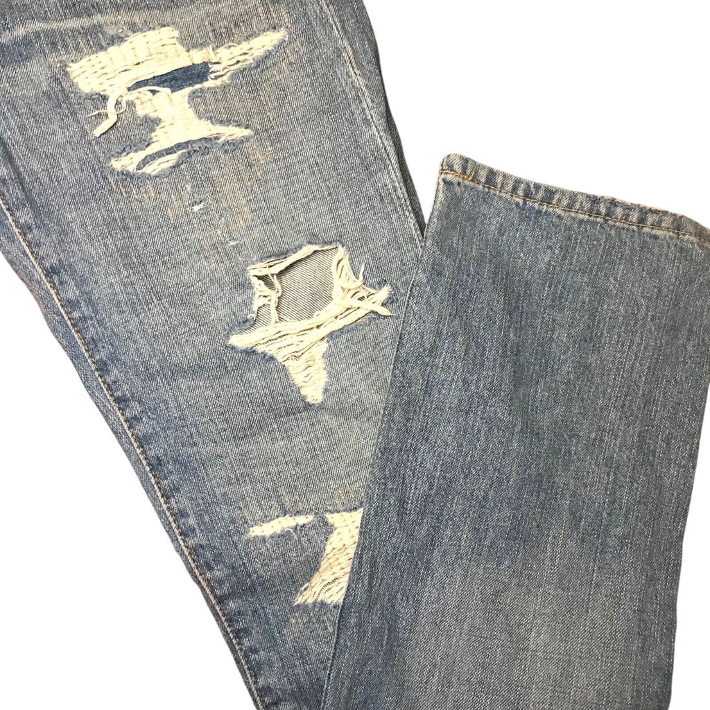 Abercrombie & Fitch Distressed Ripped Jeans Size W28 x L30 Light Blue Jeans by TheVoyageBird