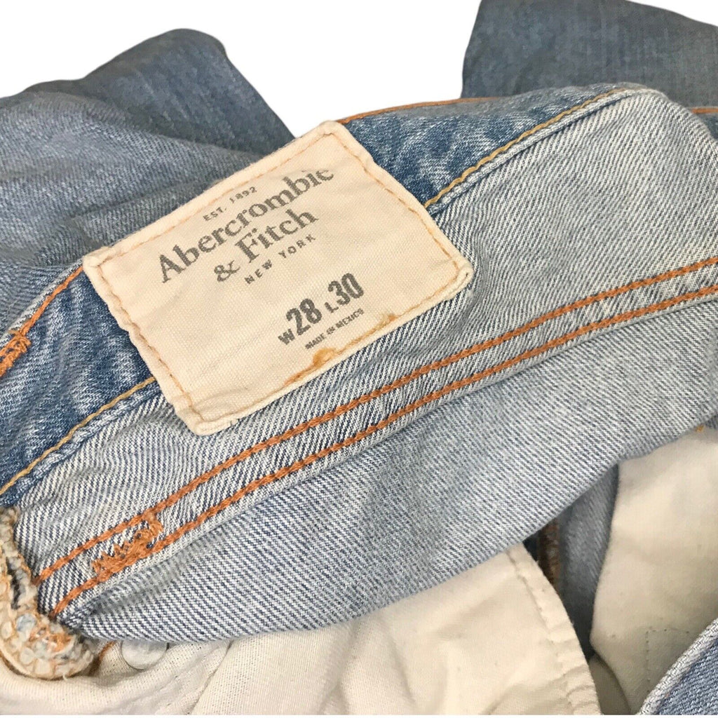 Abercrombie & Fitch Distressed Ripped Jeans Size W28 x L30 Light Blue Jeans by TheVoyageBird