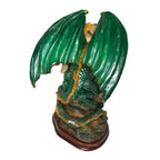 Amazonian Warrior Sitting on Green Dragon Mythical Fantasy Woman Dragon Rider Dragons by TheVoyageBird