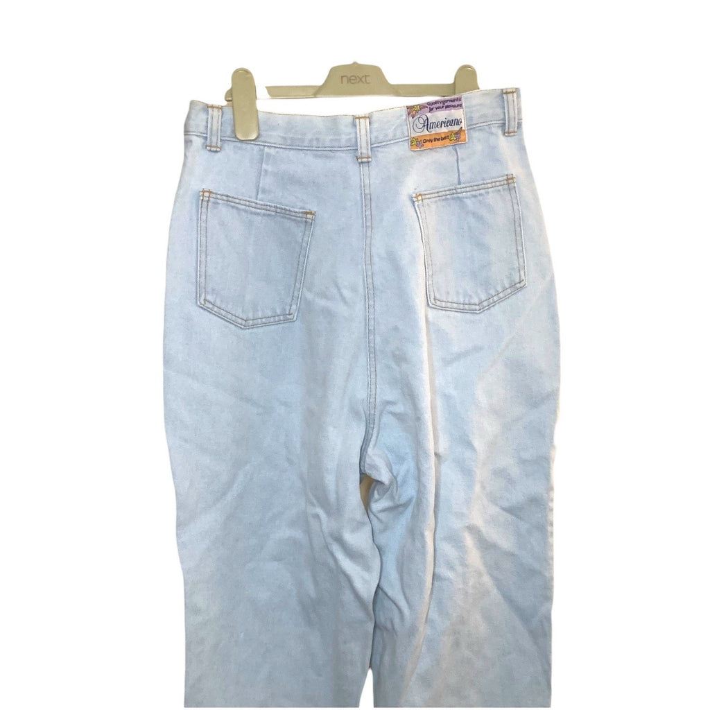Americano Light Blue Straight Mom Jeans – Size UK 14 – Cotton Blend – VGC Jeans by TheVoyageBird