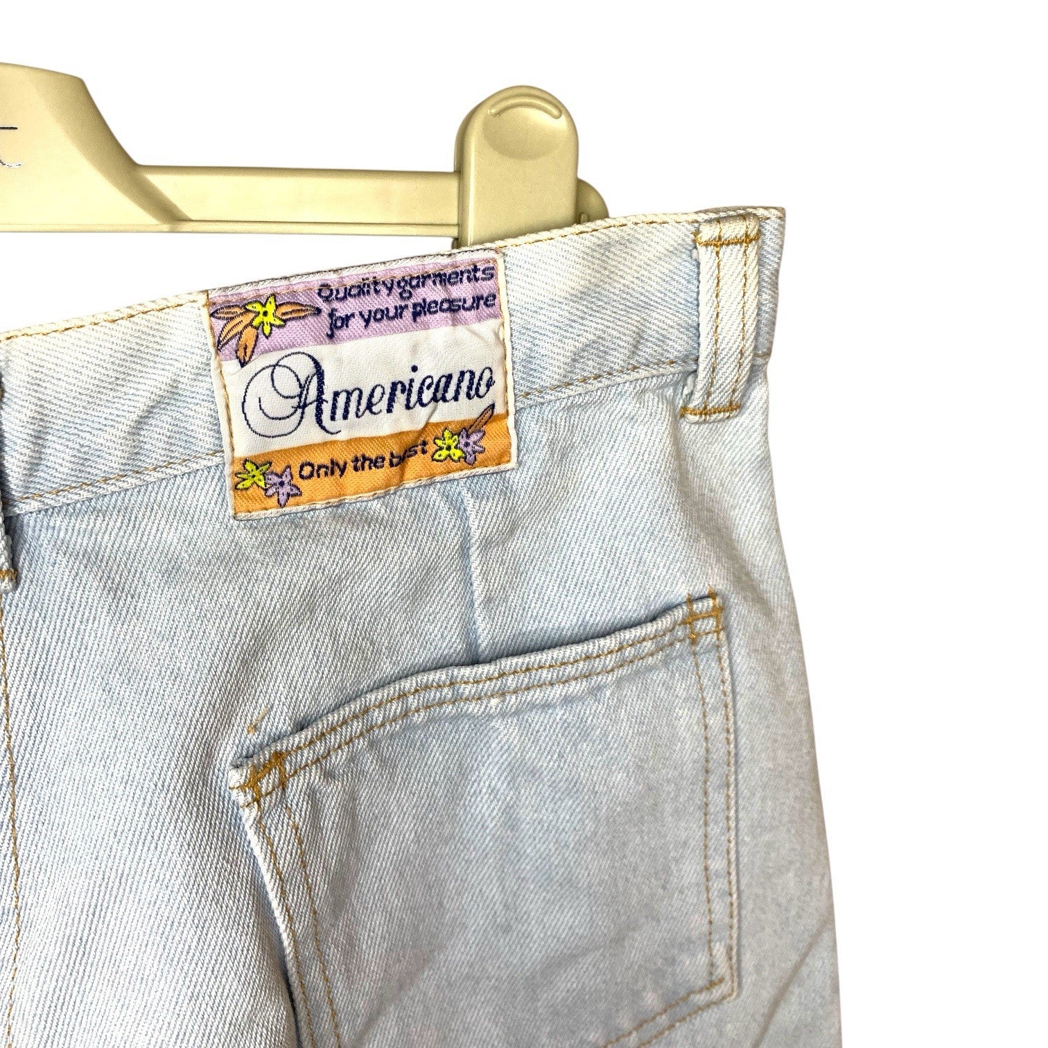 Americano Light Blue Straight Mom Jeans – Size UK 14 – Cotton Blend – VGC Jeans by TheVoyageBird