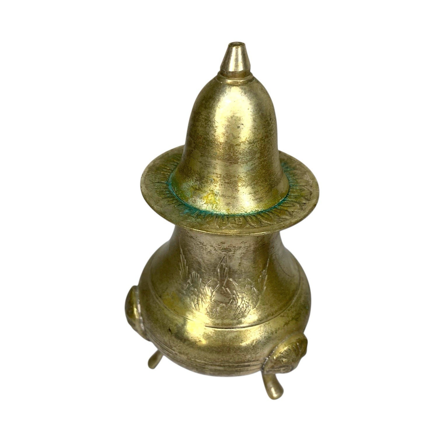 Antique Vintage Decorative EPNS Brass Footed Salt & Pepper Pots Shakers Salt & Pepper Cellars/Shakers by TheVoyageBird