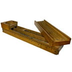 Antique Wooden Pencil Box 2 Layers Mid 19th Century With Floral Design Other Writing Equipment by TheVoyageBird