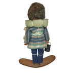 Australian Swagman Dolls Vintage Folk Art Bushman Hobo with Bedroll on Back Antique Dolls by TheVoyageBird