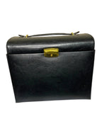 Black Faux Leather Jewellery Box 3 Drawer Storage Mirror Brass Handles Large Jewellery Boxes by TheVoyageBird