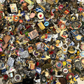 Bulk Vintage Enamel Pin Badges, Mixed Job Lots 250g-2kg