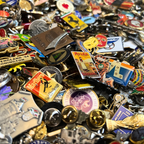 Bulk Vintage Enamel Pin Badges, Mixed Job Lots 250g-2kg