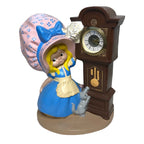 Byron Molds Girl With Bonnet And Cat with Wind Up Grandfather Clock West Germany Pre-1900 by TheVoyageBird