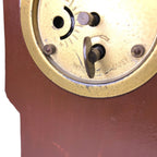 Byron Molds Girl With Bonnet And Cat with Wind Up Grandfather Clock West Germany Pre-1900 by TheVoyageBird